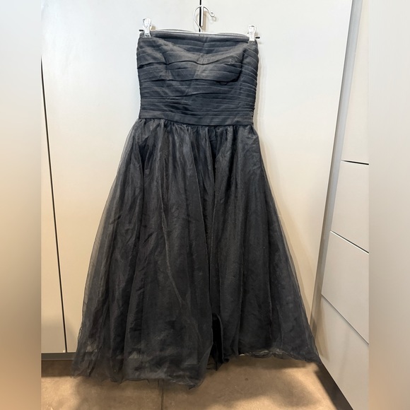 J Crew Black Tulle Pleated Bodice Aline Cocktail dress size 8 - Picture 2 of 9